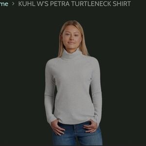 Kuhl Women's Waffle Knit Cowl neck Long Sleeve Size Small